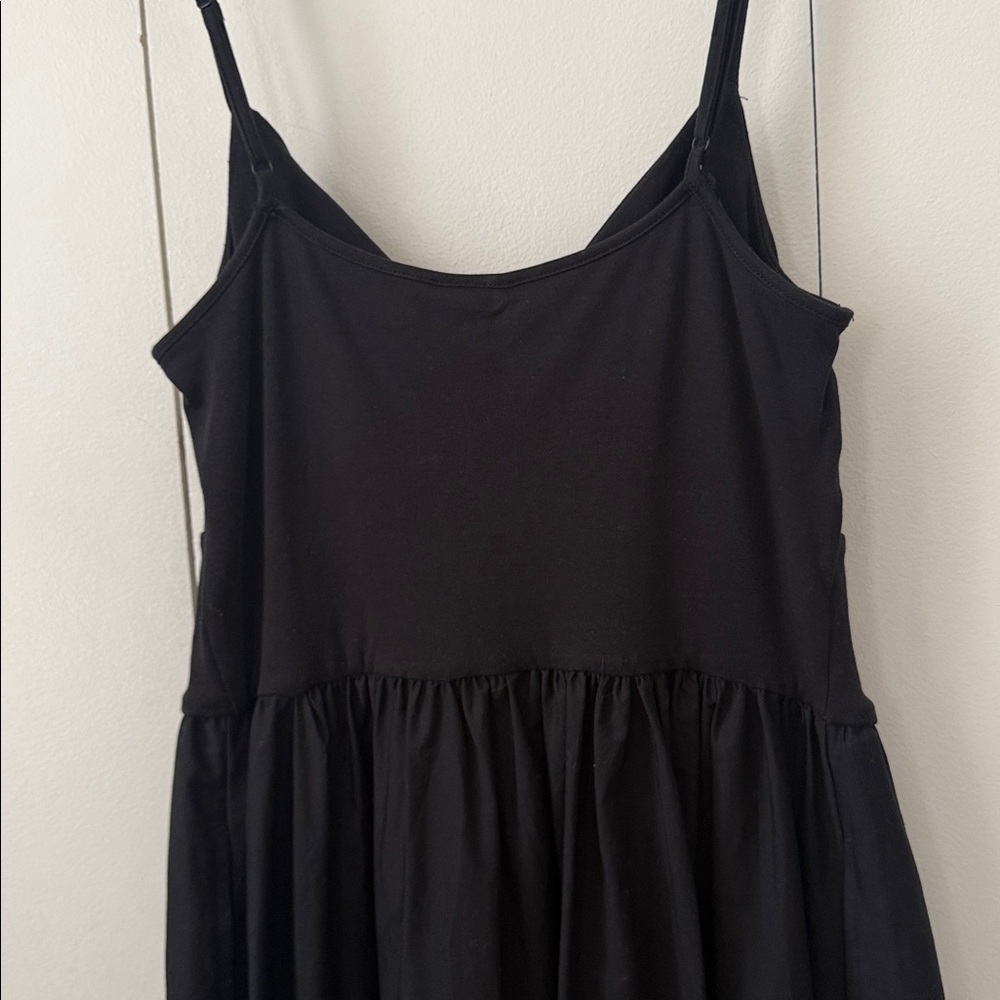 Black Twist Front Midi Dress Adjustable Straps - Picture 6 of 7